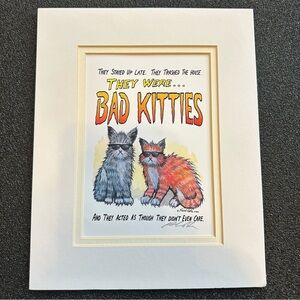 Frank Coble Signed Bad Kitties Art Print